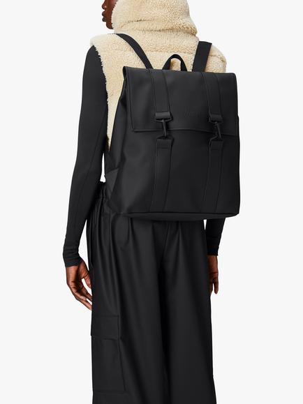 Rains MSN Water Resistant Backpack - view 2, 01 Black