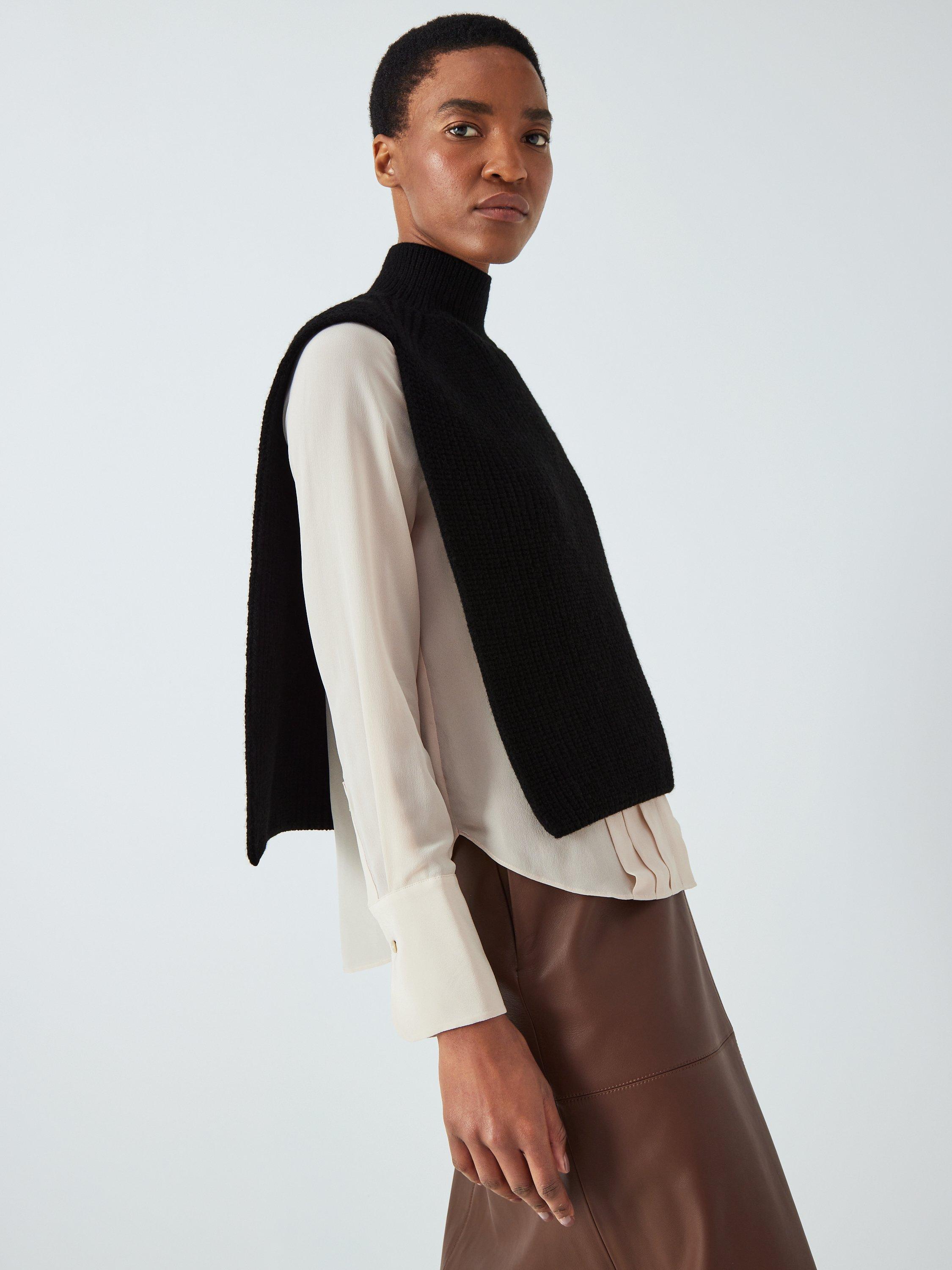 John Lewis Knit Tabard Top, Black