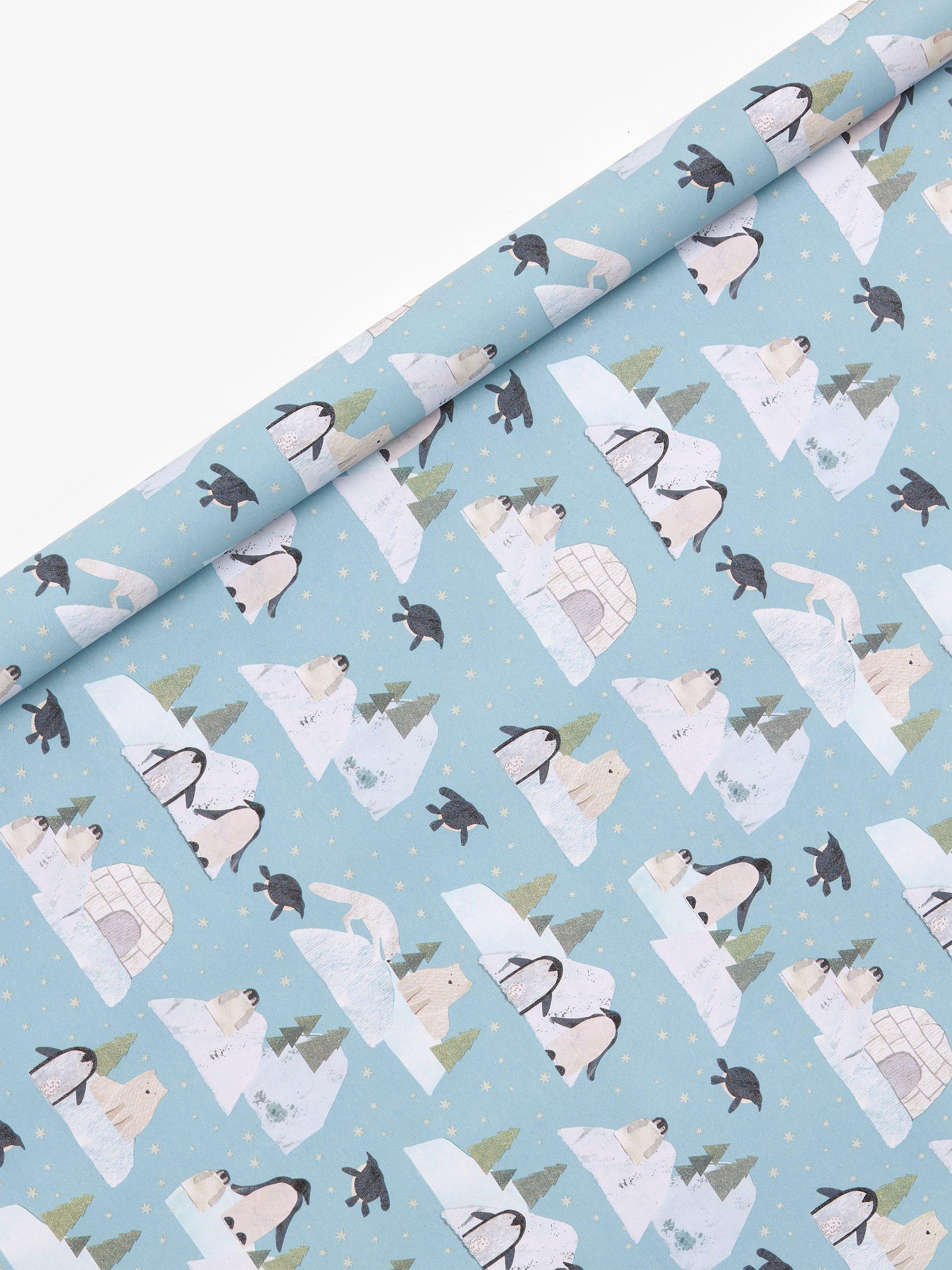 John Lewis Polar Planet Penguin Gift Wrap, 4m
