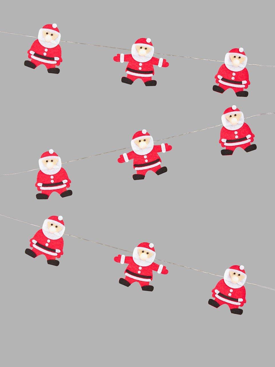 John Lewis 9 LED Felt Santa Lights