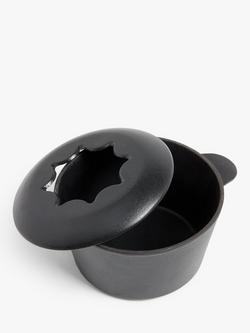 John Lewis Cast Iron Fondue Set, Black - view 2, Black