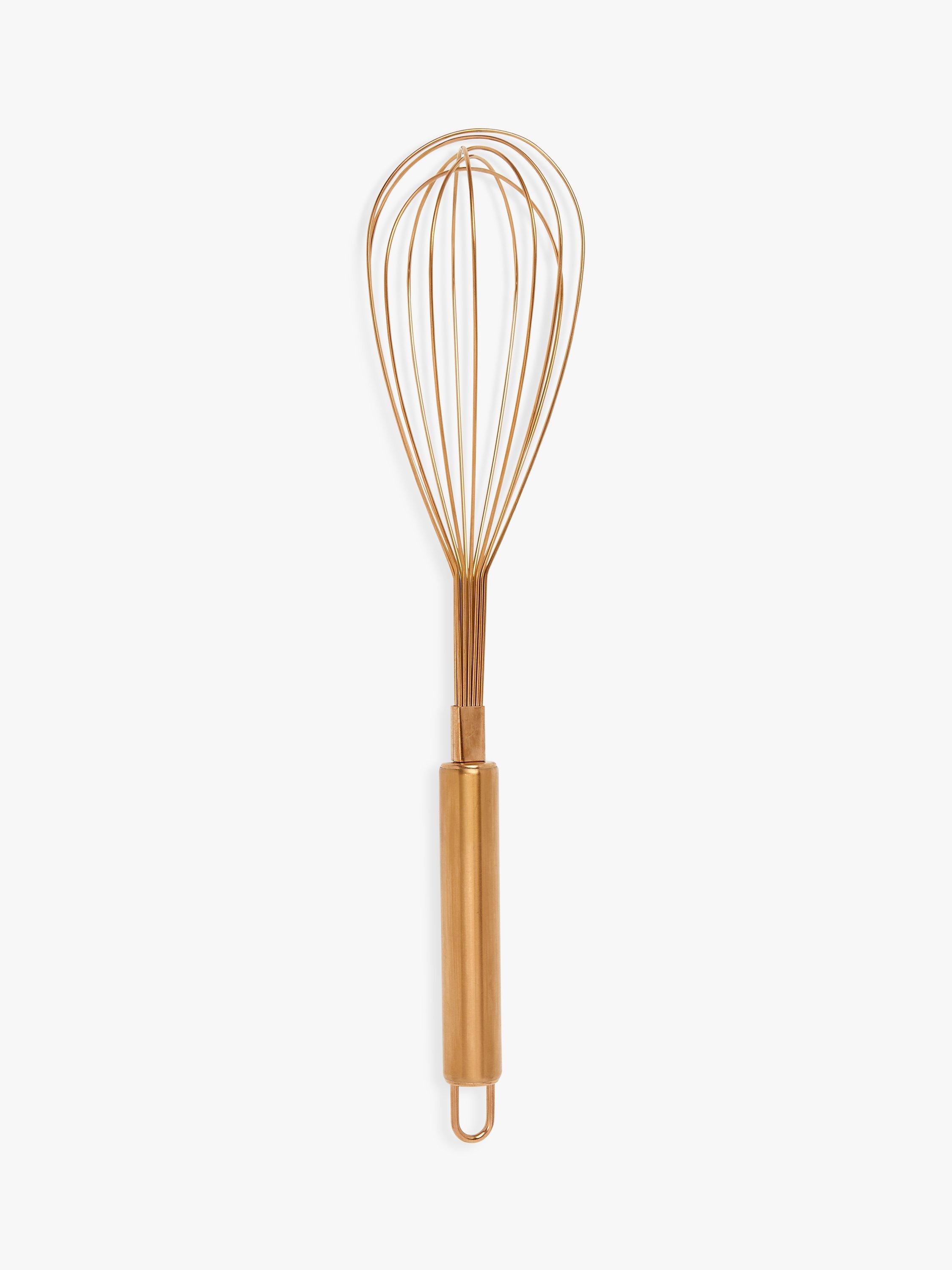 John Lewis Handheld Stainless Steel Whisk, Copper