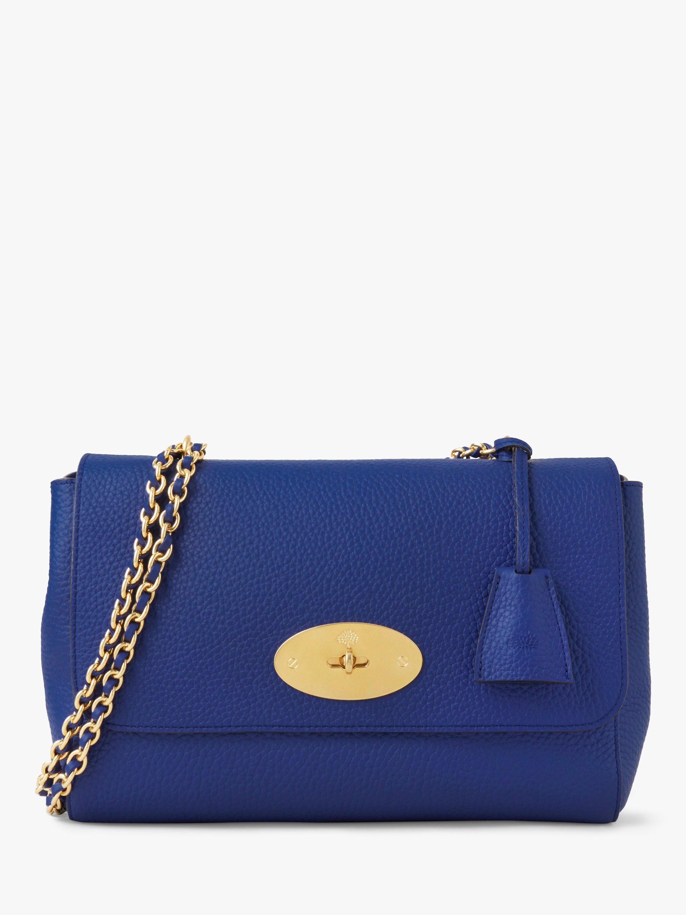 Mulberry Medium Lily Heavy Grain Leather Shoulder Bag, Pigment Blue