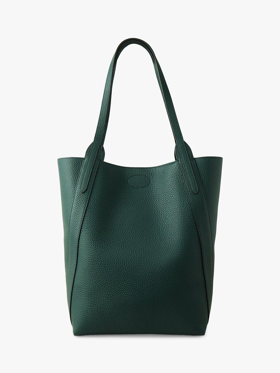 Product image 2 of 5, which shows Mulberry North South Bayswater Heavy Grain Leather Tote Bag, Mulberry Green
