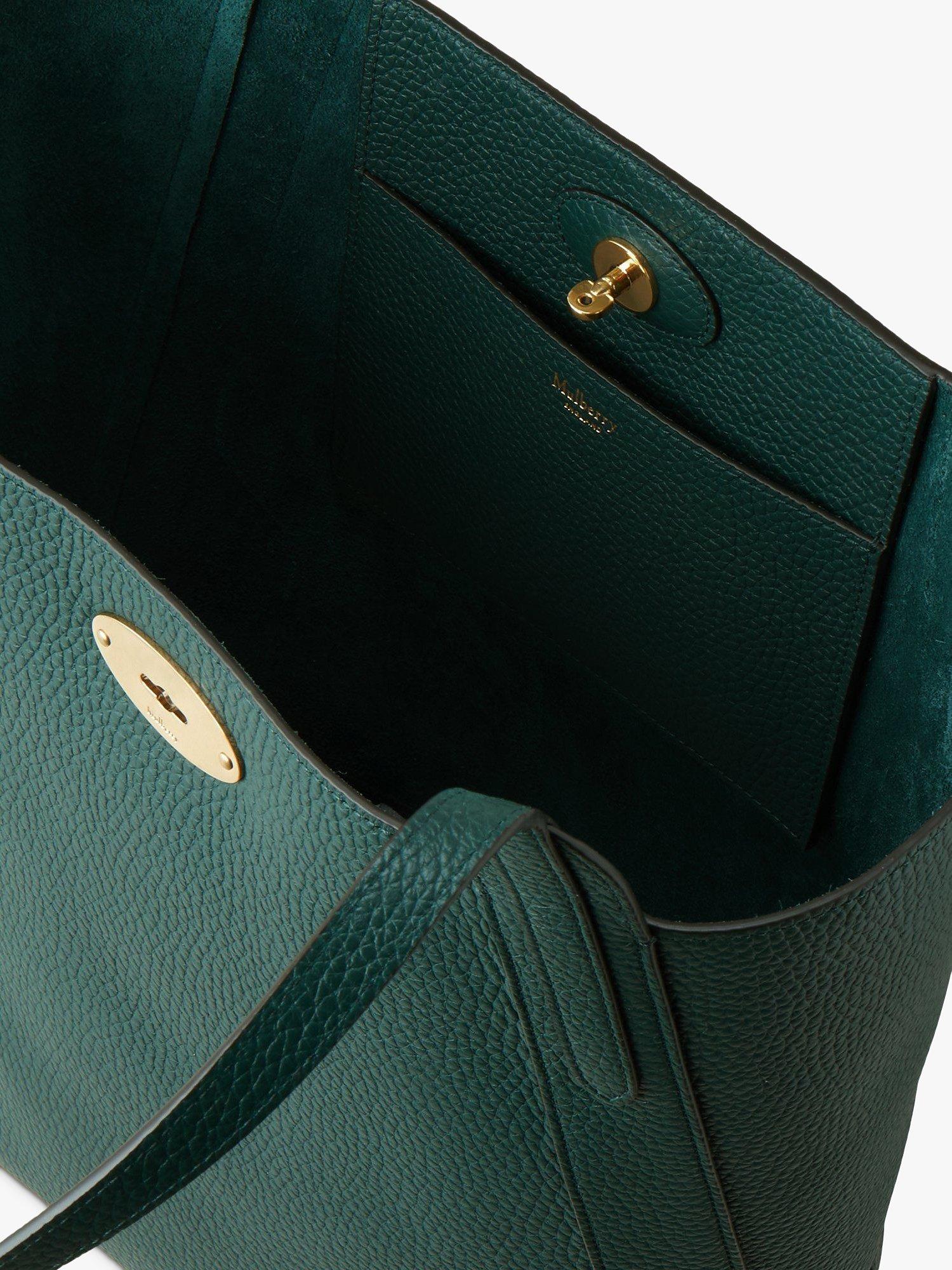 Product image 4 of 5, which shows Mulberry North South Bayswater Heavy Grain Leather Tote Bag, Mulberry Green