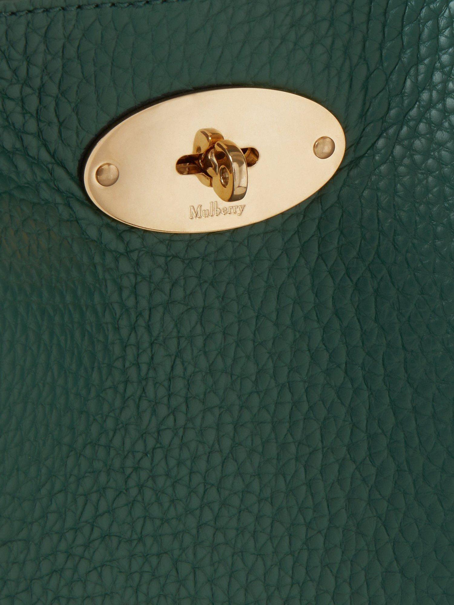 Product image 5 of 5, which shows Mulberry North South Bayswater Heavy Grain Leather Tote Bag, Mulberry Green