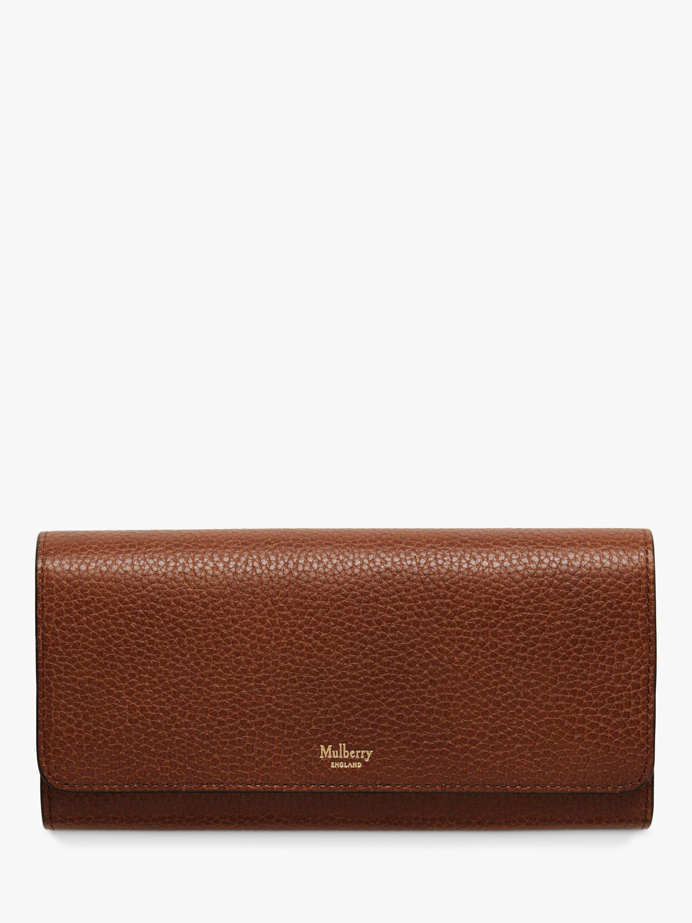 Mulberry Small Classic Grain Leather Continental Wallet Oak