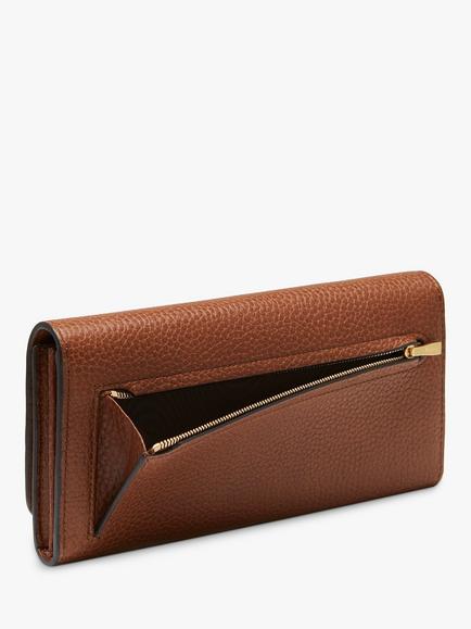 Mulberry Small Classic Grain Leather Continental Wallet - view 2, Oak