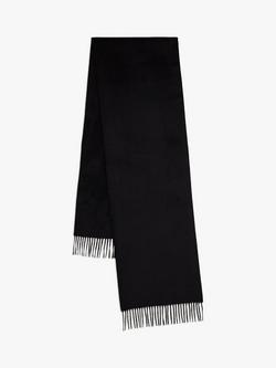 Mulberry Small Solid Merino Wool Scarf, Black