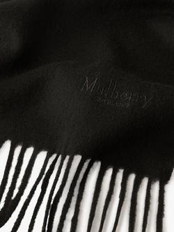 Mulberry Small Solid Merino Wool Scarf - view 2, Black