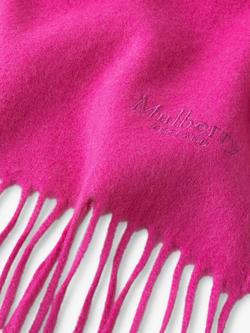 Mulberry Small Solid Merino Wool Scarf, Mulberry Pink - view 2, Mulberry Pink