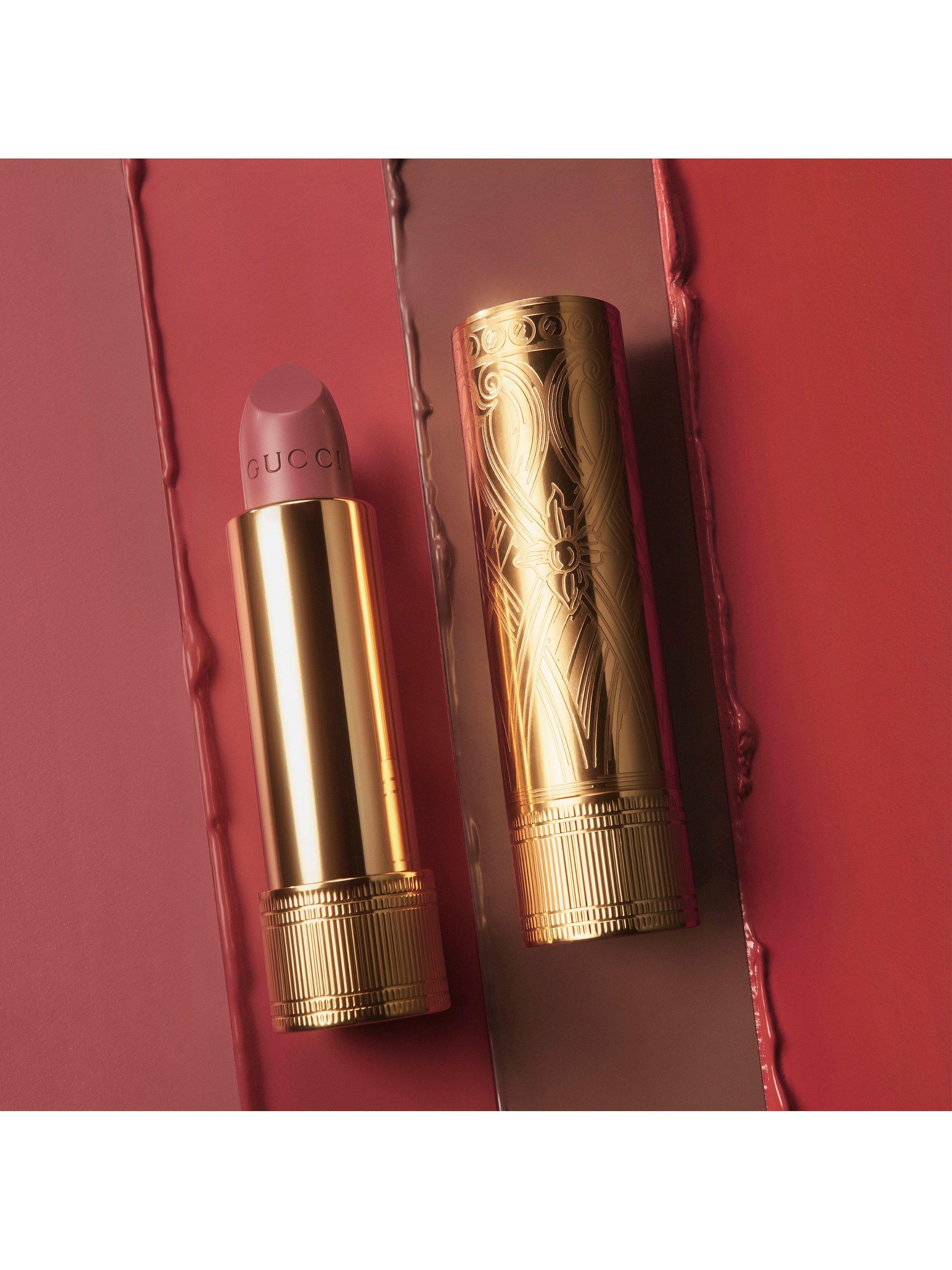 Product image 2 of 8, which shows Gucci Rouge À Lèvres Satin Lipstick Summer Shades, 220 Suzanne Sunset