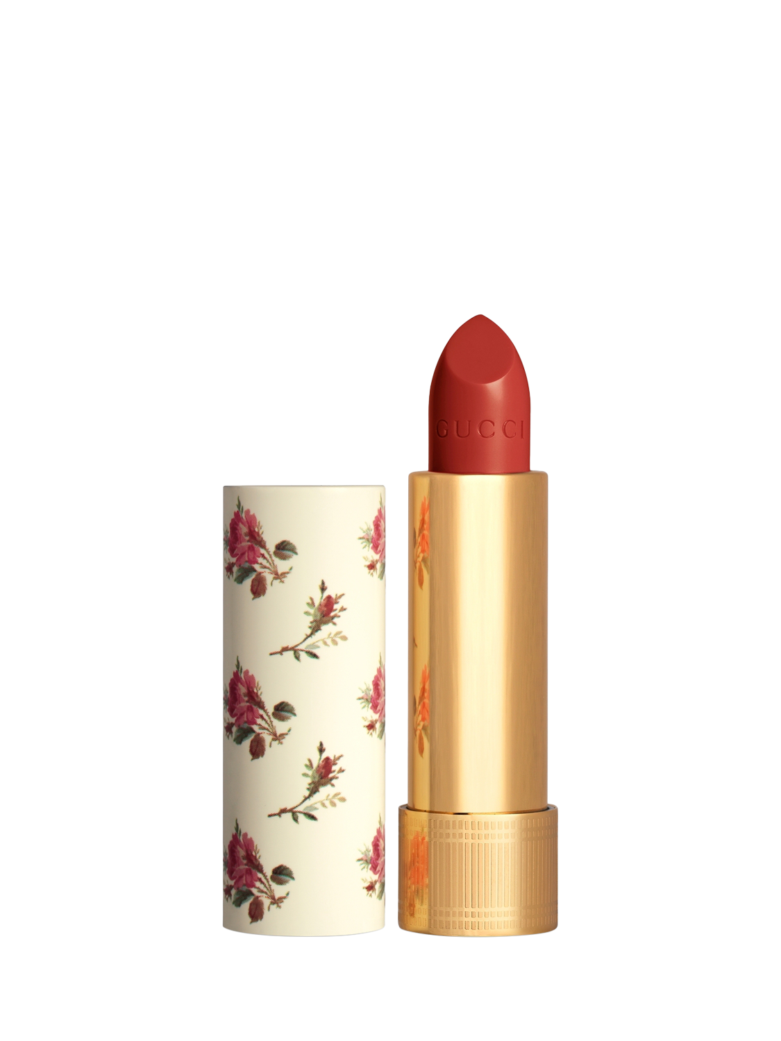 Product image 1 of 8, which shows Gucci Rouge À Lèvres Voile Lipstick Summer Shades, 505 Janet Rust