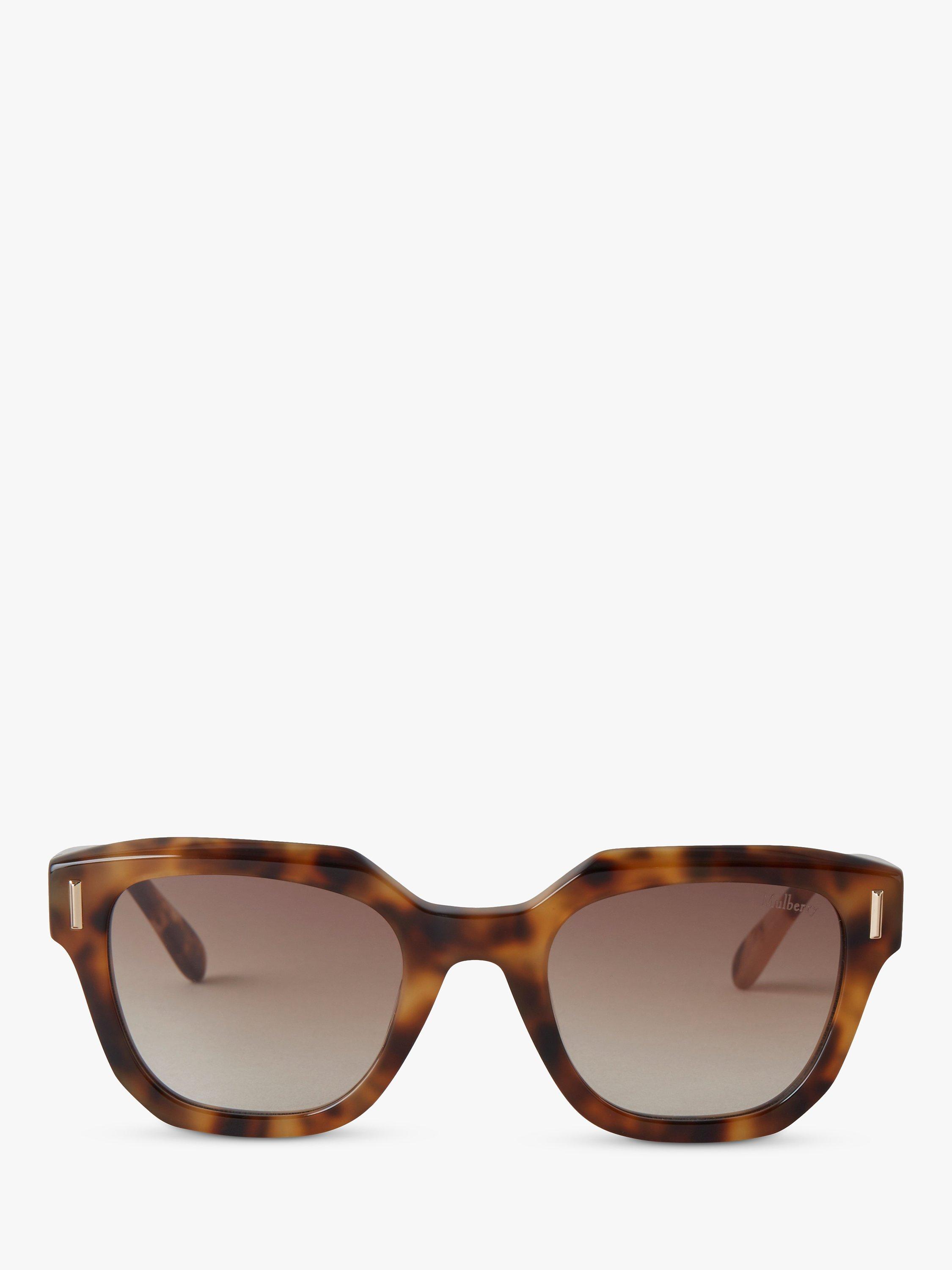Mulberry Unisex Belgrave Wayfarer Sunglasses, Blonde Horn