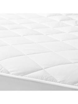 John Lewis Waterproof Quilted Mattress Protector - view 2, White