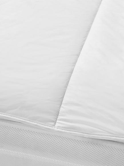 John Lewis Natural Collection British Wool Mattress Topper - view 2, White