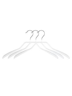 John Lewis No-Slip Hangers, Set of 3, White, White