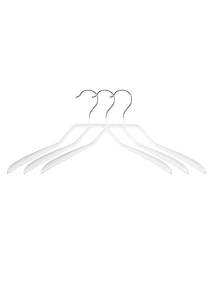 John Lewis No-Slip Hangers, Set of 3, White, White