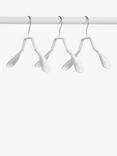 John Lewis No-Slip Hangers, Set of 3, White