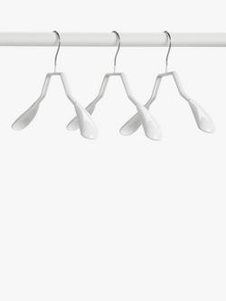John Lewis No-Slip Hangers, Set of 3, White - view 2, White