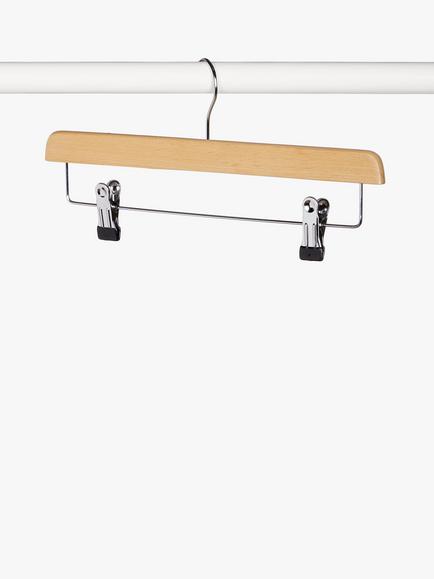 John Lewis Skirt Clip Hangers, (FSC Beech) Pack of 3, Natural, Natural