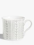John Lewis ANYDAY Classic Patterned Stoneware Mug, 240ml, Nettle