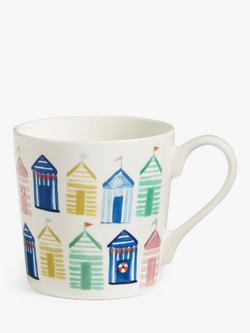 John Lewis Coastal Beach Huts Stoneware Mug, 330ml, Multi, Multi