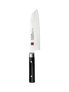 Kasumi Pakkawood Handle Damascus Steel Blade Santoku Knife, 18cm