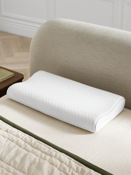 John Lewis Specialist Support 2-Way Memory Foam Standard Pillow containing TENCEL™ Lyocell, Medium/Firm - view 2, White