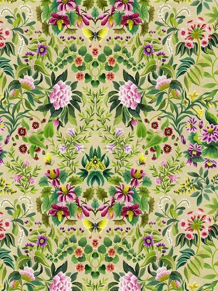 Designers Guild Ikebana Damask Furnishing Fabric, Fuchsia