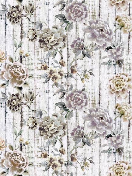 Designers Guild Kyoto Flower Furnishing Fabric, Slate