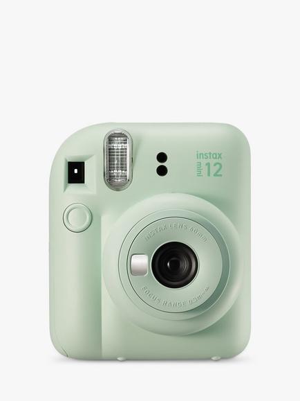 Fujifilm instax™ Mini 12 Instant Camera with Built-In Flash & Hand Strap, Mint Green