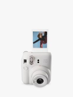 Fujifilm instax™ Mini 12 Instant Camera with Built-In Flash & Hand Strap - view 2, Clay White