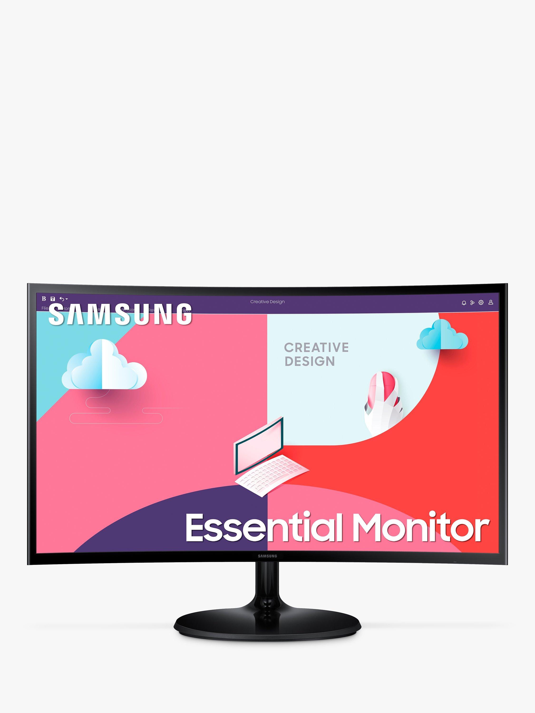 Samsung LS24C360 Full HD Curved Monitor, 24”, Black
