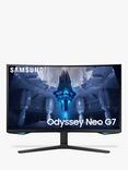 Samsung Odyssey Neo G7 LS32BG750NPXXU 4K Ultra HD Curved Gaming Monitor, 32”, Black