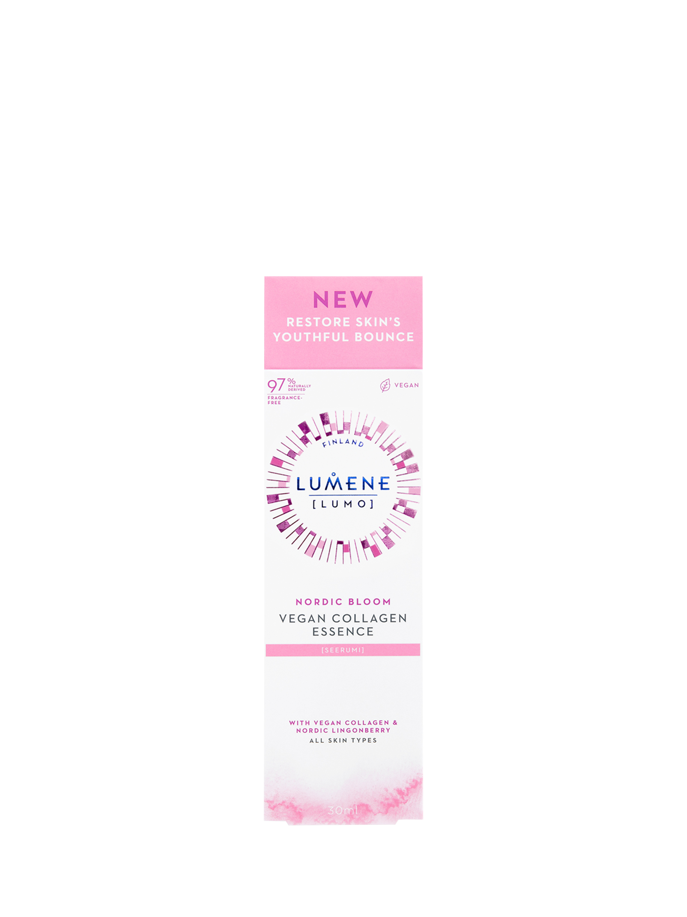 Product image 2 of 6, which shows Lumene Nordic Bloom Lumo Vegan Collagen Essence, 30ml