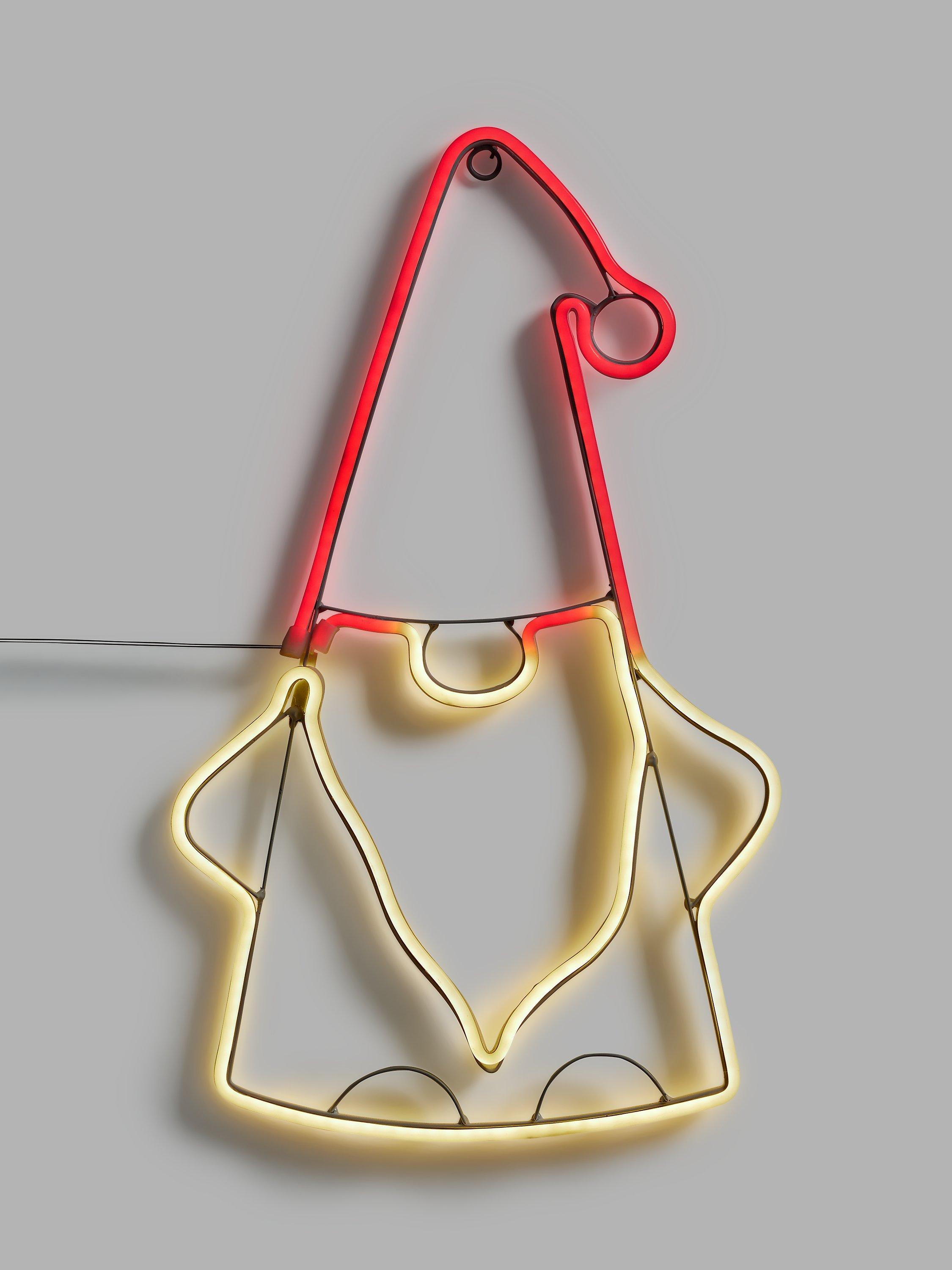 John Lewis Neon Gonk Christmas Wall Light, Multi