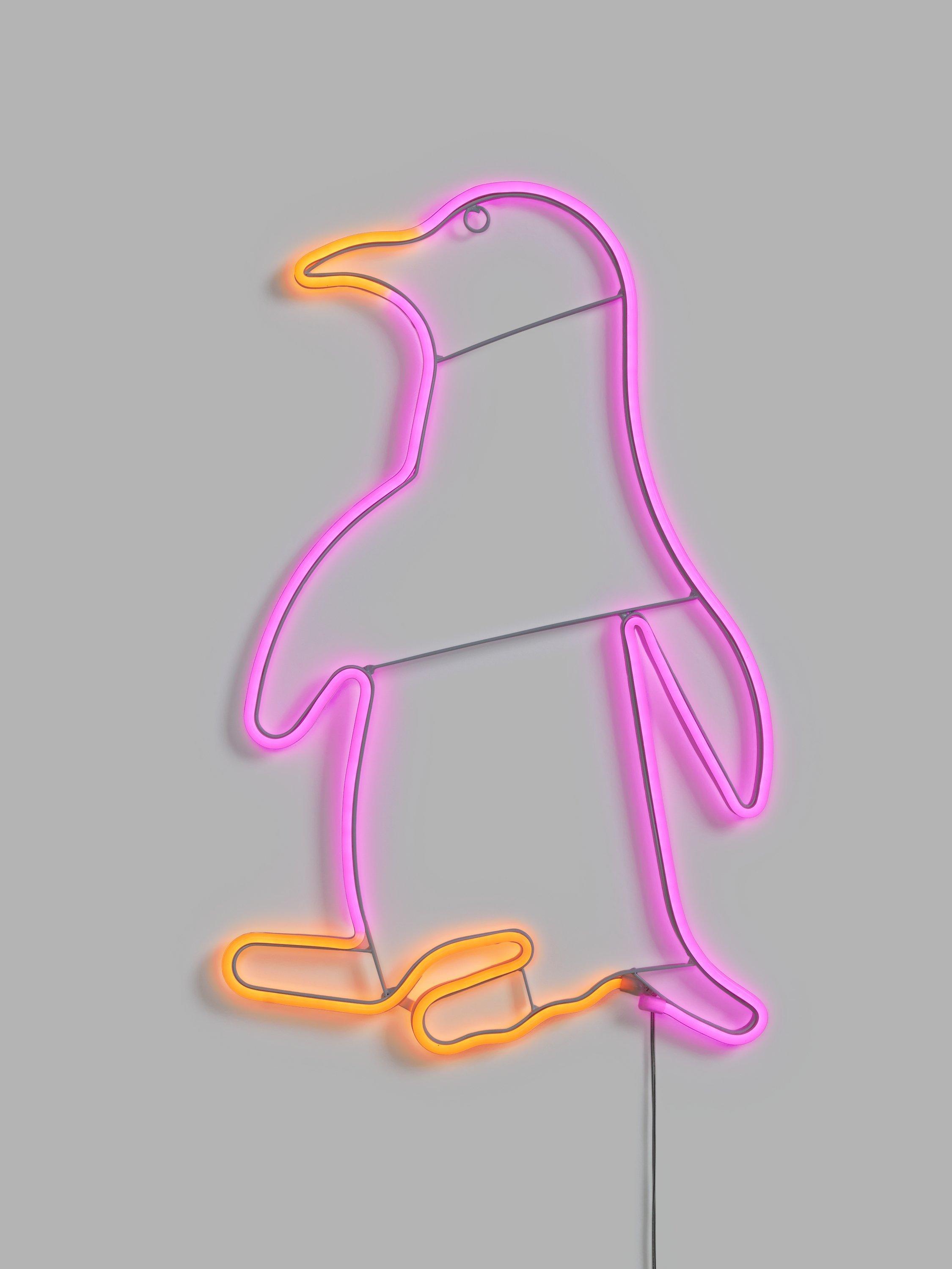 John Lewis Neon Penguin Light, Pink