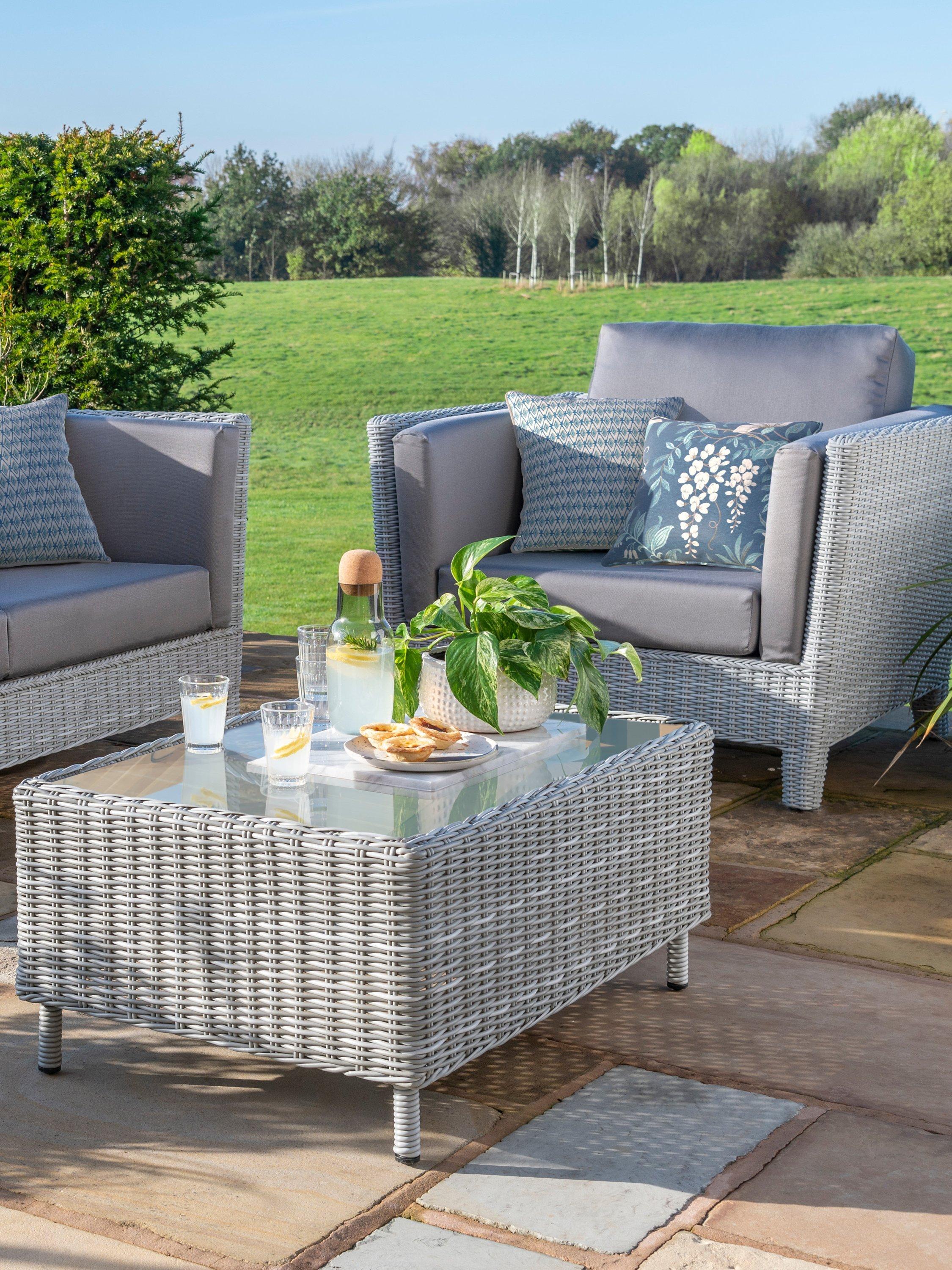 Daro Byron 3 Seater Garden Lounge Set Grey Tisse