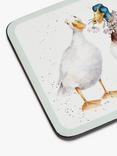 Wrendale Designs Cork-Backed Animal Coasters, Set of 4, White/Multi
