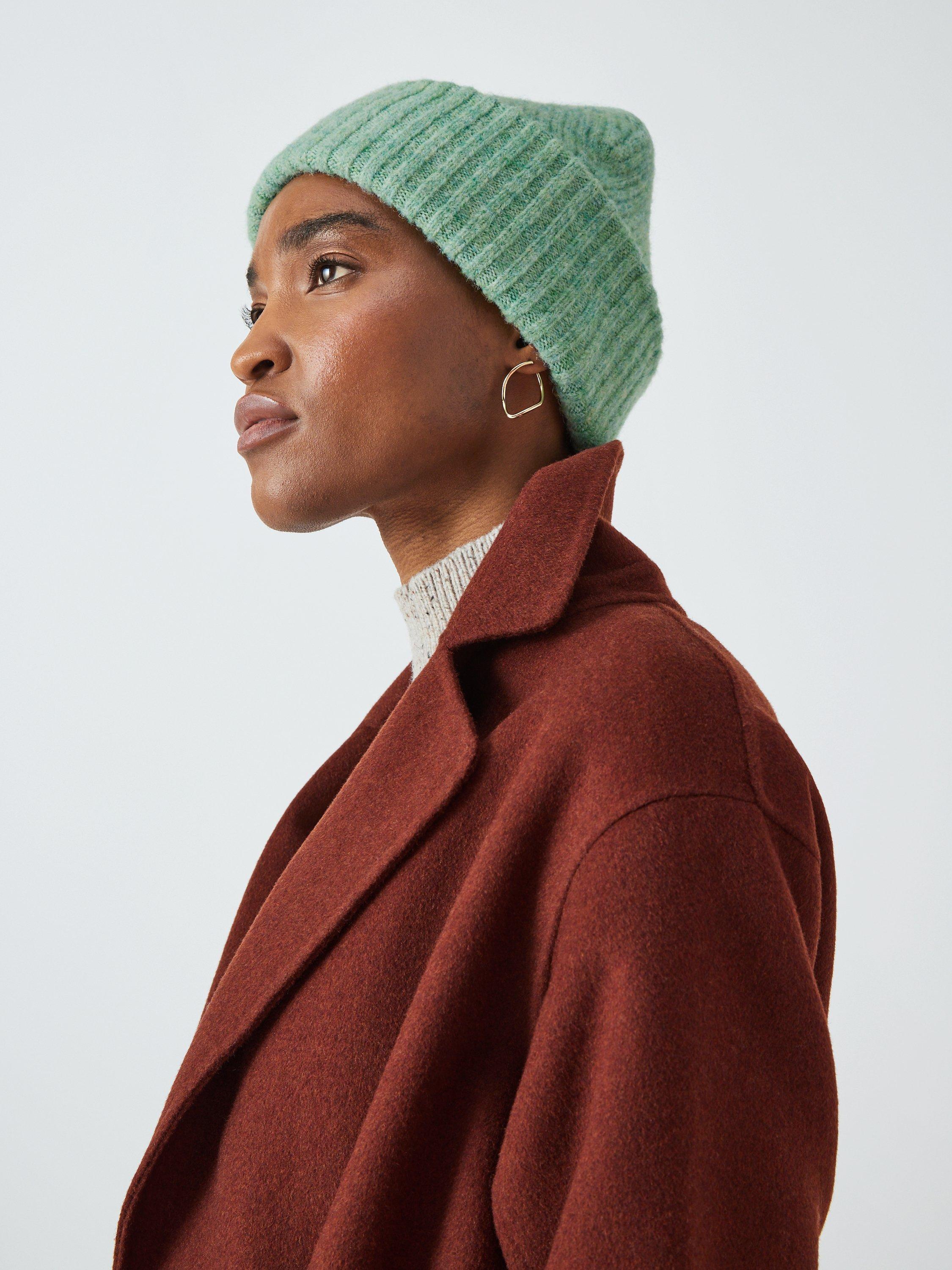 John Lewis Fluffy Beanie, Blue/Green