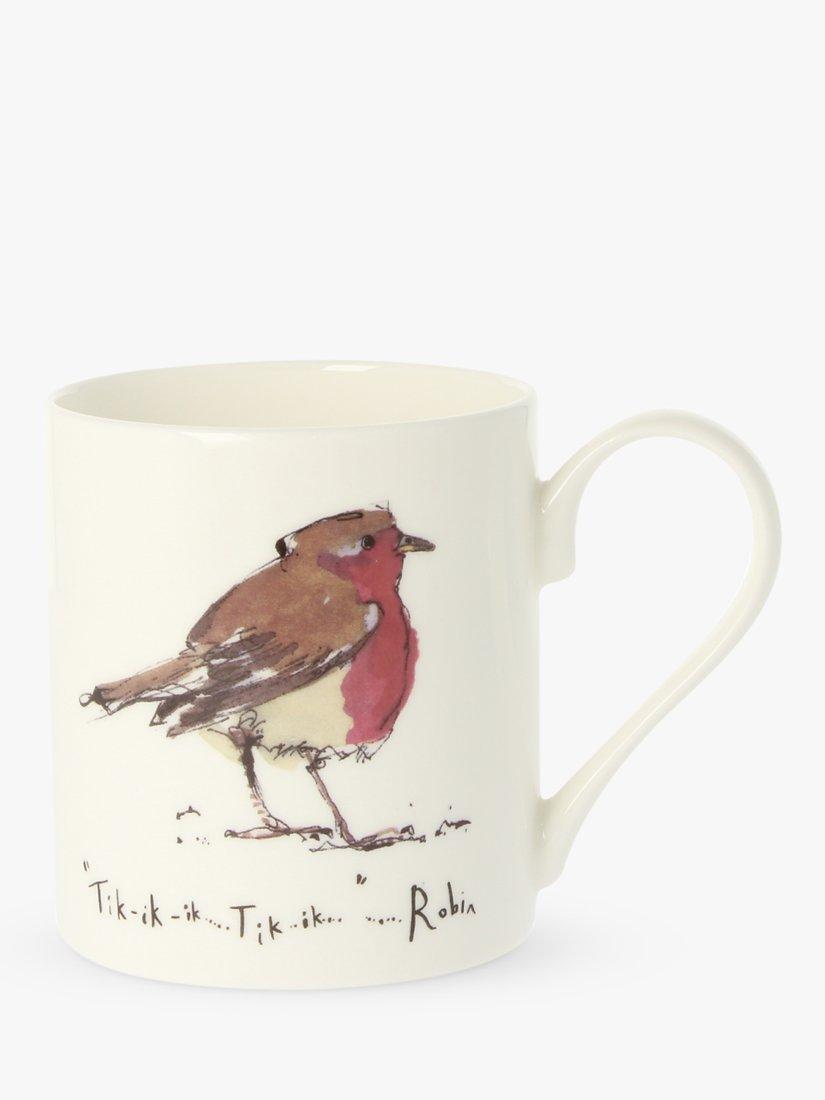 McLaggan Smith Madeleine Floyd Robin Bone China Mug, 300ml, Red/White