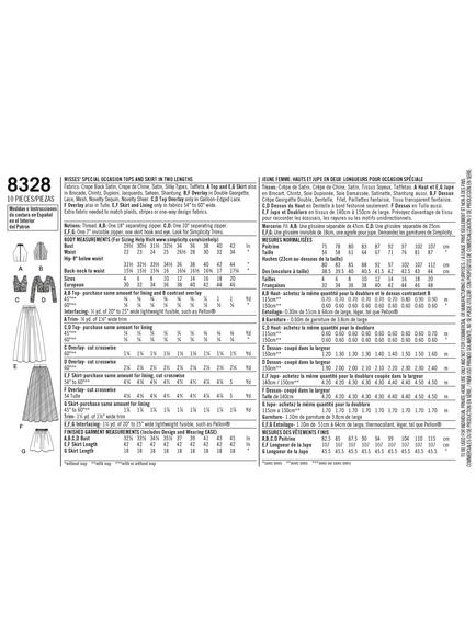 Simplicity Misses' Special Occasion Tops and Skirt Sewing Pattern, S8328D5 - view 2, Multi