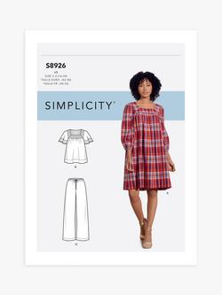 Simplicity Misses' Misses' Dress, Top and Pull-On Pants Sewing Pattern, S8926, H5