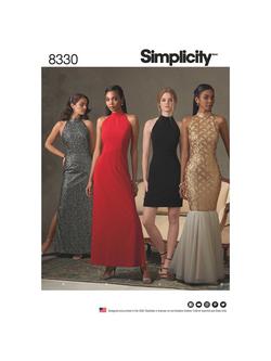 Simplicity Misses' Special Occasion Dress Sewing Pattern, S8330P5, Multi