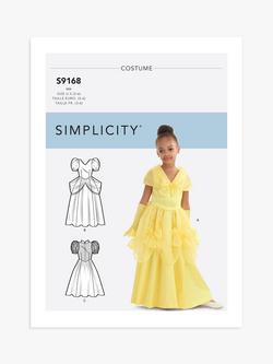 Simplicity Child's Princess Dress Sewing Pattern, S9168, Hh