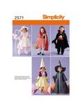 Simplicity Toddlers' Halloween Costumes Sewing Pattern, S2571, A