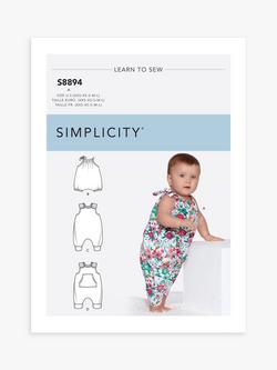 Simplicity Babies' Knit Rompers Sewing Pattern, S8894, A, Multi