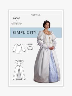 Simplicity Misses' Renaissance Costume Dress Sewing Pattern, S9090, H5