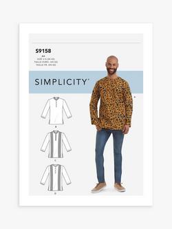 Simplicity Men's Shirts Sewing Pattern, S9158, Aa